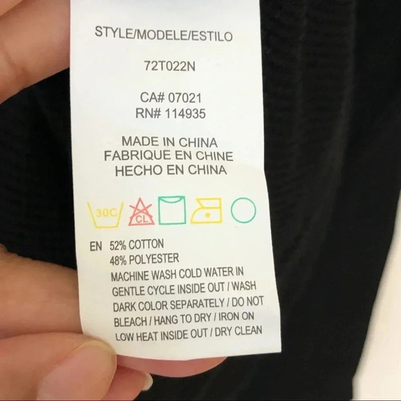 RDI black full sl thermal blouse XL - Picture 3 of 5